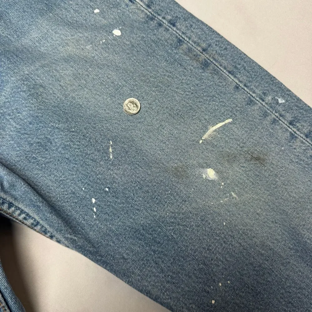 Vintage 90s Levis 501 Paint Splatter Jeans Mens 30x26 Western Grunge Made in USA